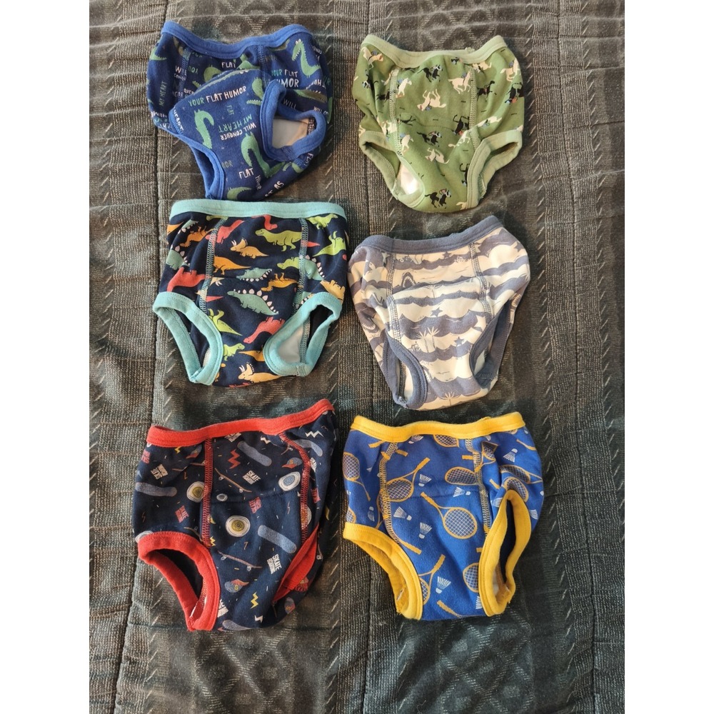 MooMoo Boys Toddler 2T Training Pants Underwear 6 pairs Washable Absorbent